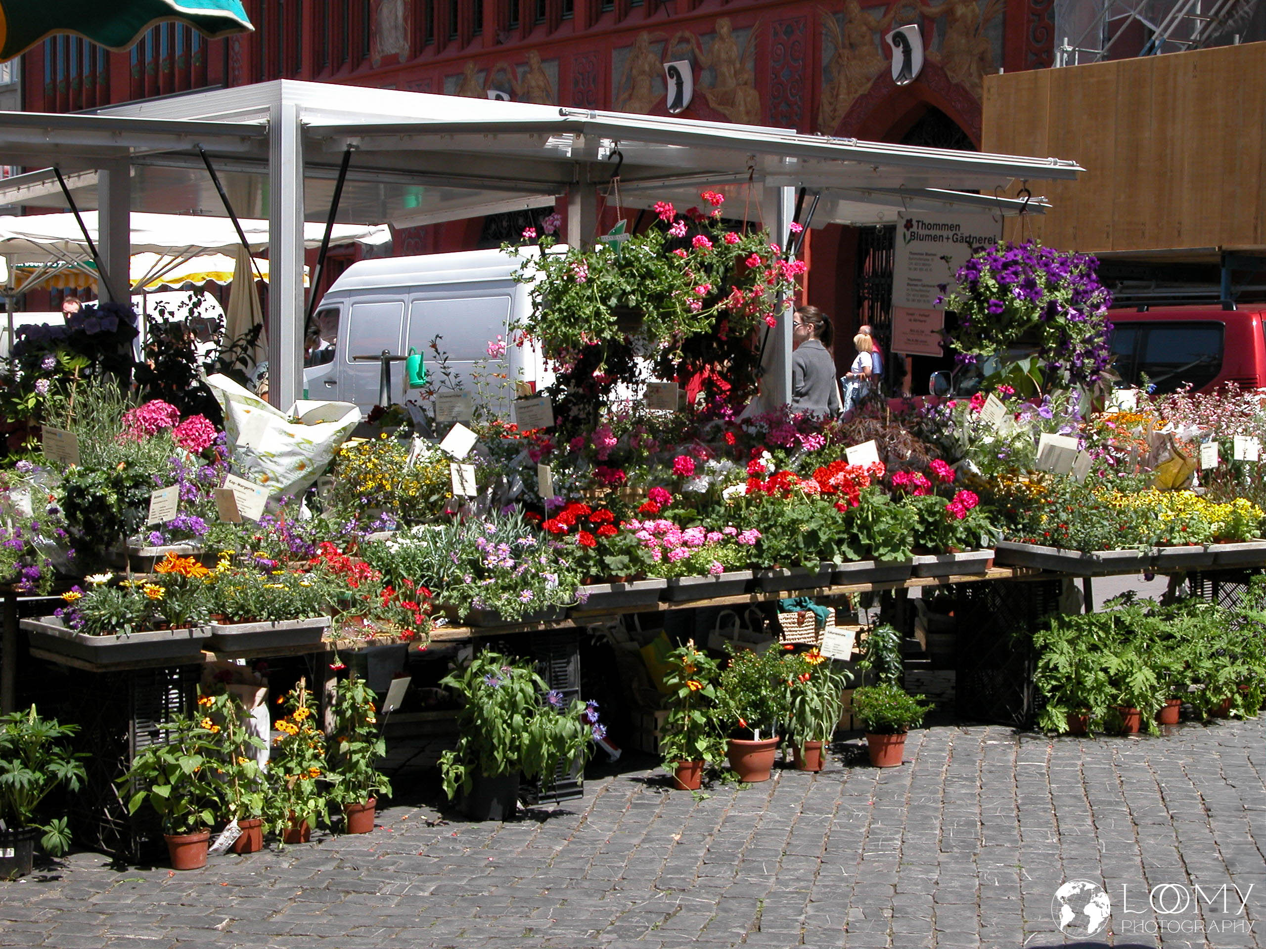 Blumenstand am Marktplatz