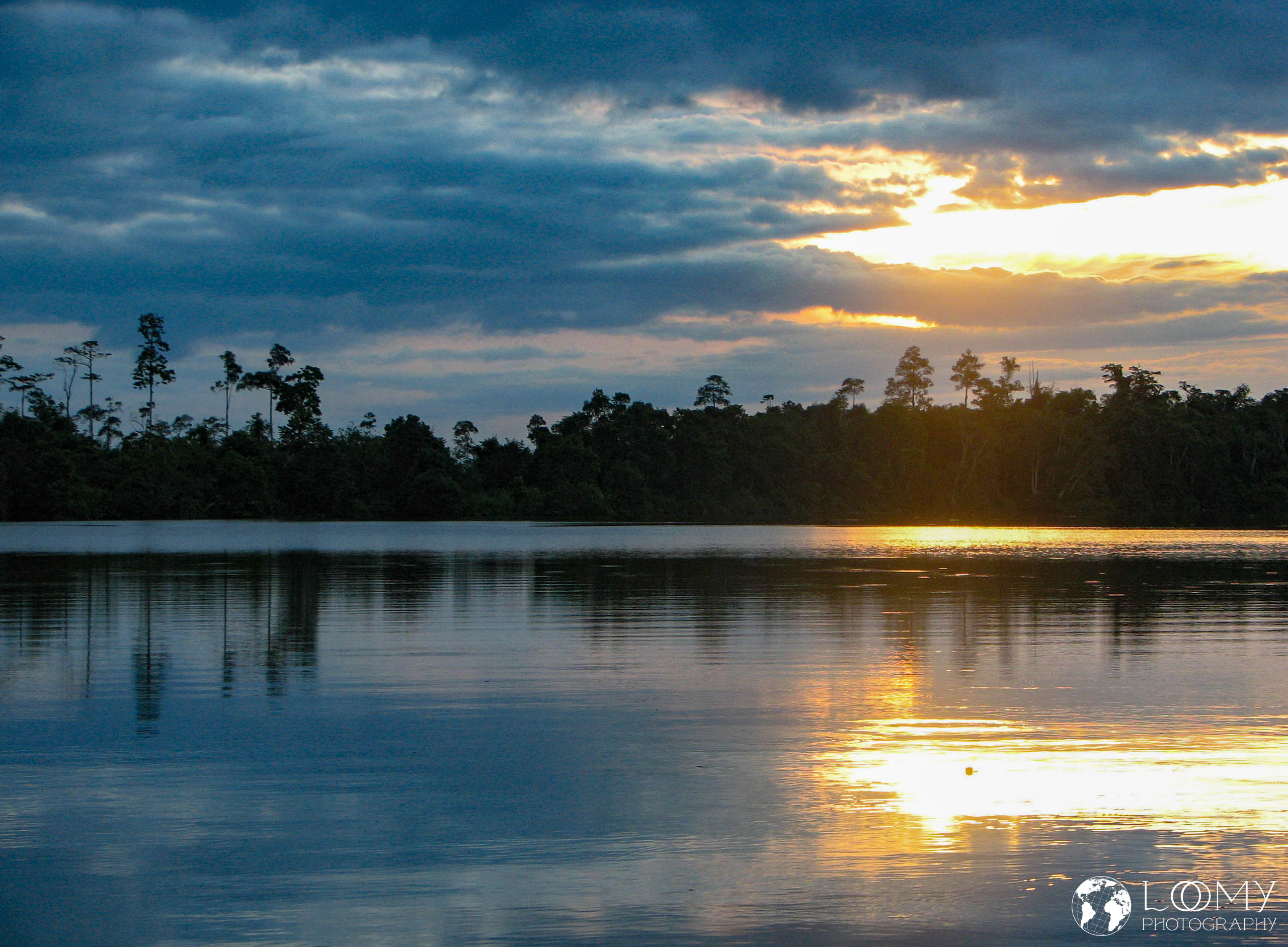 Sonnenuntergang am Kinabatangan
